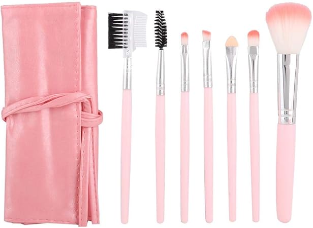 Amazon メイクブラシセット ユニークなデザインのメイクブラシキット女性のためのプロフェッショナルなフェイスマスクブラシ女の子の美容メイクブラシ ツールpuブラシバッグ付き ピンク Zjchao メイクアップブラシ 通販