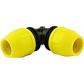 Home-Flex Underground IPS Yellow Poly Gas Pipe 90 Degree Elbow (3/4)