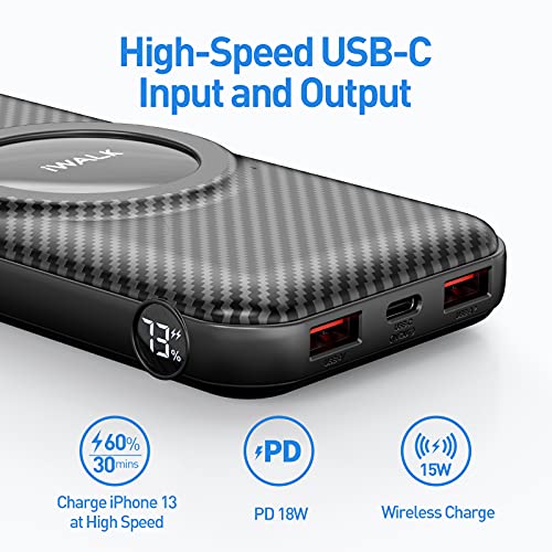 iWALK Wireless Portable Charger Power Bank, 20000mAh with 7.5W