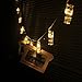 LED Photo Clips String Light, Christmas Lights, USB Powered, 12 Ft, 30 LED Clip Lights, Warm white - for Hanging Photos Paintings Pictures Card and Memos