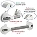 AmeriLuck 16.5inch Suction Bath Grab Bar with Indicators, Balance Assist Bathroom Shower Handle (White/Grey, Pack of 1)