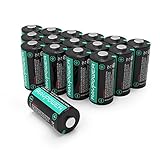 CR123A Lithium Batteries RAVPower Non-Rechargeable 3V Lithium Battery, 16-Pack, 1500mAh Each, 10 Years of Shelf Life for Arlo Cameras, Polaroid, Flashlight, Microphones [CAN NOT BE RECHARGED]