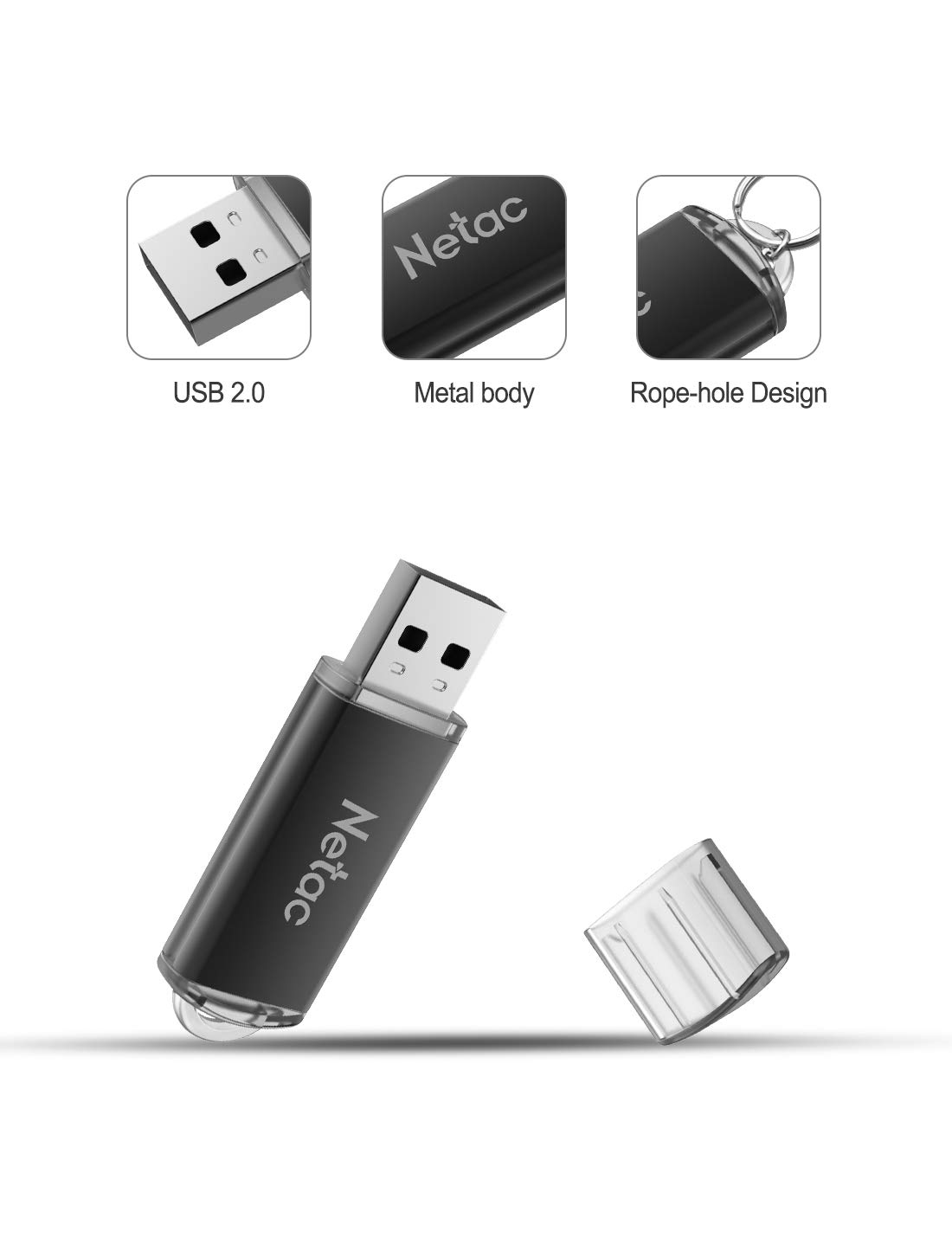 Netac USB Flash Drive 16GB x 5 - USB 2.0 Interface Digital, Thumb Drive with Indicative Light, Compatible with Computer/Laptop/External Memory Storage, Stick Jump Drive for Photo/Video Backup - G358