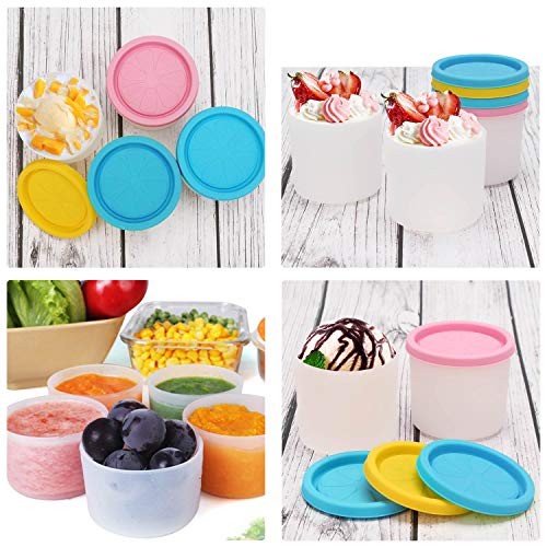 Ice Cream Freezer Containers, Beasea 4pcs 6 oz Homemade Ice Cream