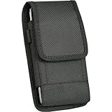 Samsung Galaxy S5 , Galaxy S6 , S6 EDGE , S7 , S8 Vertical Tough Nylon Pouch Holster Fits Galaxy S5 , S6 , S6 EDGE , S7 , S8 Otterbox Defender / Mophie Juice Pack / Lifeproof protective case on