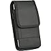 For Apple iPhone 8 , iPhone 7, iPhone 6 ,iPhone 6s 4.7 inch , EpicDealz Extra Large Ultra Rugged Pouch Case Holster Black Nylon Canvas Flap with Steel Metal Belt Clip + Carabiner Hook