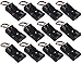 WAYLLSHINE 12 Pcs/1 Dozen 2 x 1.5V AA Battery Holder Case Box Black Wire Leads primary