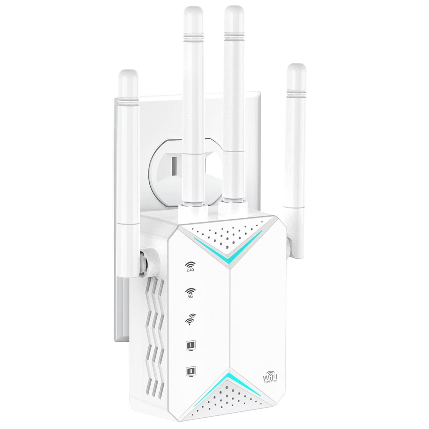Photo 1 of WiFi Extender Signal Booster,WiFi Extender, 5G WiFi Booster with 1200Mbps Dual Band(Up to 12880sq. ft for 108+ Devices), WiFi Repeater with 4 Antennas 360° Coverage, WPS 1-Tap Setup & Ethernet Port