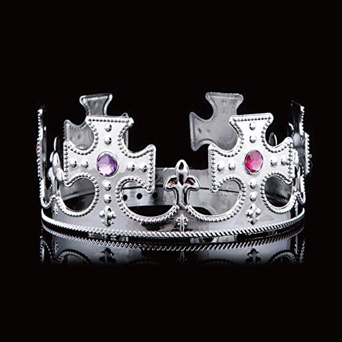 lzn 1x Cos King And Queen'S Headdress Crown Birthday And Cosplay Adjustable Crown Festival Makeup Dancing Party Supplies