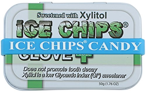 ICE CHIPS Xylitol Candy Tins (Clove Plus, 6 Pack) - Includes ICE CHIPS BAND as shown - //medicalbooks.filipinodoctors.org