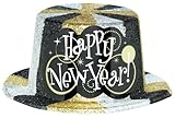 Amscan Rocking New Year's Party Glitter Top Hats Accessory, Multicolor, 5