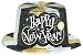 Amscan Rocking New Year's Party Glitter Top Hats Accessory, Multicolor, 5"