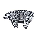 Star Wars / Clone Wars Lucas Movie Novelty Iron On Patch - Die Cut Millenium Falcon Applique