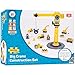 Bigjigs Rail Big Yellow Wooden Crane Construction Play Set with Vehicles & Accessories