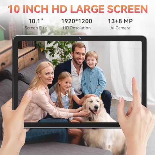 Tablet 10.1 Inch Android 14, Octa-Core 5G WiFi, 4G Cellular(T-Mobile), 128GB ROM 14GB RAM, 2025 Latest Tab with Keyboard Bundle 1TB Expand Android Tablet 13MP+8MP Dual Camera, GPS Unlocked HD Display