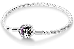 Parmuz 925 Sterling Silver Charm Bracelet for Woman Snake Chain Bracelet Star Moon Butterfly Cute Iconic Moments European Bracelet Jewelry Gift for Woman