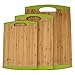 Zenware® 3 Piece Triple-Ply Warp Resistant All Natural Bamboo Cutting Board Set - Choose Your Size (Lightweight Medium Bamboo Cutting Board Set)