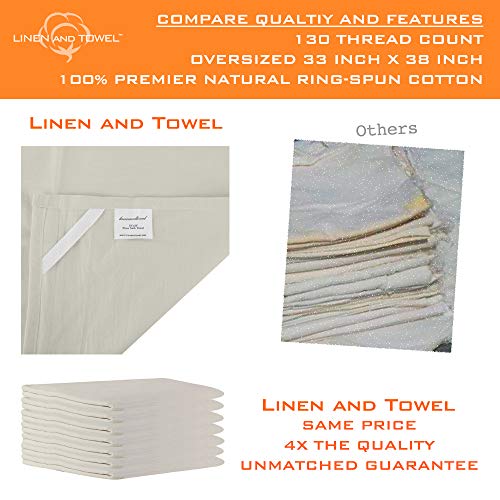 2 Linen+Towel+Flour+Sack+Multi+Purpose+Absorbent