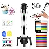 ESEUS 3D Pen with 120 Feet PLA Filament Refills, Upgraded Non-Clogging Adjustable Speed 3D Printing Drawing Printer Pen Compatible with ABS/PLA,Gifts for Kids Adults Arts Crafts Model DIY