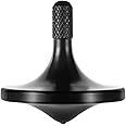 CHEETOP Precision Metal Spinning Top, Spin Smooth for A Long Time, Best Spin Time Over 8 Minutes, Perfect Balance Well Made EDC Desktop Gyro Toy for Office for Adults | Unique Gift (Black)