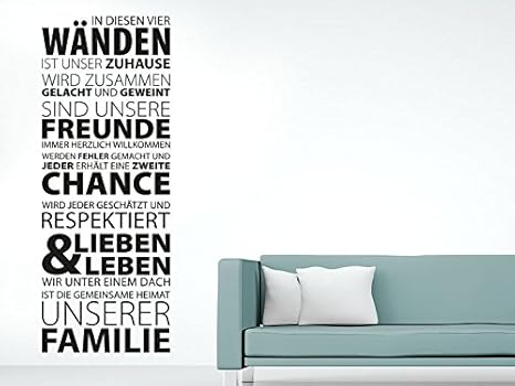 Klebeheld® Wandtattoo In diesen Vier Wänden: Amazon.de: Küche & Haushalt
