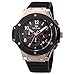 Voeons Men's Watches Chronograph 24 Hr Indicator Military Sports Watches 3ATM Waterproof Luxury Gold Case Quartz Big Dial Silicone Watches