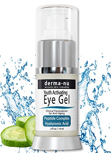 Eye Gel Anti-Aging Cream – Treatment for dark Circles, Puffiness, Wrinkles and Fine Lines – Hyaluronic Acid Formula…
