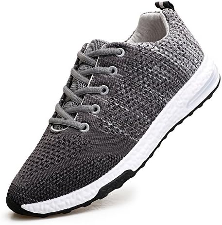 WELMEE Men's Knit Comfortable Breathable Casual Air Sneakers Lightweight Athletic Tennis Walking Running Shoes