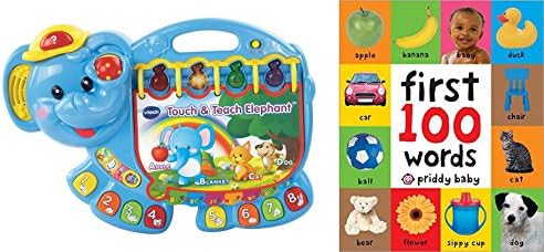 VTech Touch and Teach Elephant Book &amp; First 100 Words for Kids