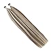 Moresoo I Tip Hair Extensions Human Hair Light Brown with Platinum Blonde Highlight I Tip Human Hair Extensions 16Inch 0.8G/S 50S