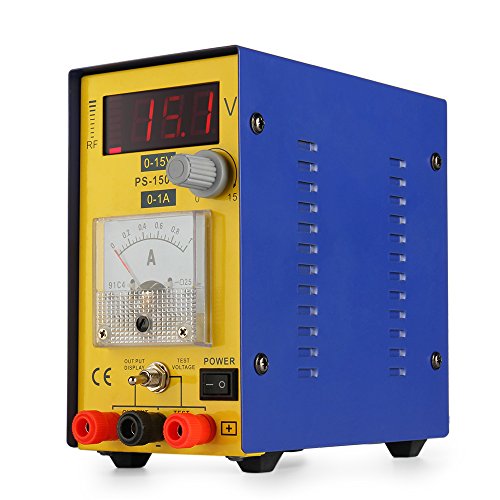 Flexzion DC Compact Power Supply 15V 1A Adjustable Variable Regulated