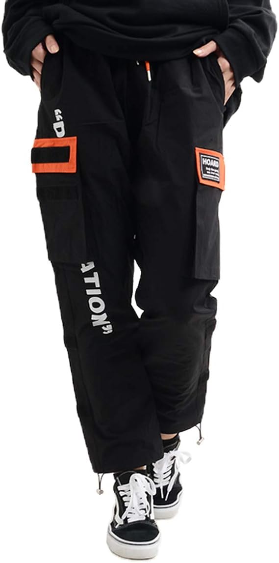 Amazon パンツ カーゴパンツ ナイロン ボトム ボトムス ナイロンパンツ メンズ レディース 服 韓国 ファッション ペアルック カップル お揃い ペア 韓国ファッション 春 春服 ゆったり ダンス 衣装 ロングパンツ 通販