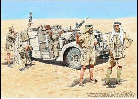 LRDG IN NORTH AFRICA, WWII ERA 5 FIGURES 1/35 MASTER BOX 3598