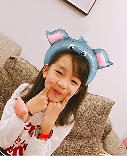 24 Pack Inflatable Headband Cute Animal Headband Balloon Hair Band for kids & Adults Party Favors