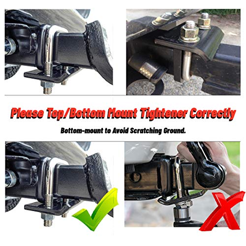 CZC AUTO Hitch Tightener 304 Stainless Steel Heavy Duty AntiRattle Stabilizer for1.25 2 Inch