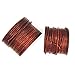 Glory Qin Distressed Brown Color Soft Round Genuine Jewelry Leather Cord Leather Rope (3mm 20 Yards)