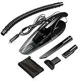 Car Vacuum 12 V 85 W Foseal Wet Dry Vacuum for Car Lightweight Handheld Automotive Vacuum Cleaner Black with 14.8 FT Power Cord
