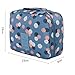 ITraveller Itraveller Printed Multifunction Portable Travel Toiletry Bag Cosmetic Makeup Pouch Case Organizer for Travel (Blue Flowers)
