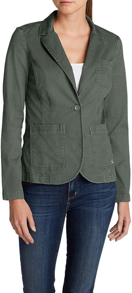 Eddie Bauer Women's Legend Wash Stretch Blazer, Capers Tall 16 at