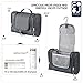 Hanging Toiletry Bag with Travel Bottles Set - Toiletry Kit - Shower Bag for Men and Women - Waterproof Organizer for Travel Accessories Cosmetics Makeup with Mesh Pockets and Sturdy Hook - Gray