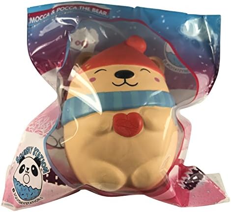 Pocca and Mocca SCENTED Polar Bear with Bonus Random Squishy from Jenna Lyn! (Mocca (Mocha-Chocolate Brownie Scent))