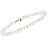 Pure Collection by Ross-Simons 3-4mm Cultured Pearl Bracelet With 14kt Yellow Gold