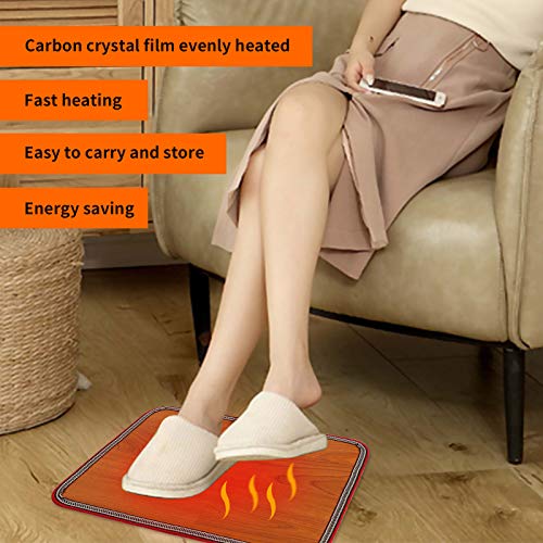 OLYDON Electric Heated Floor Mats Under Desk, Heated Foot Warmer 110v