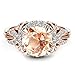Huitan Statement Rings Champagne Cubic-Zirconia Jewelry Ring Engagement Wedding Rings for Women Size 6 7 8 9 10