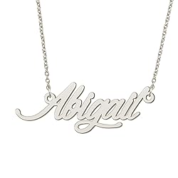 BYBWBL Abigail Name Pendant Necklace Silver Color