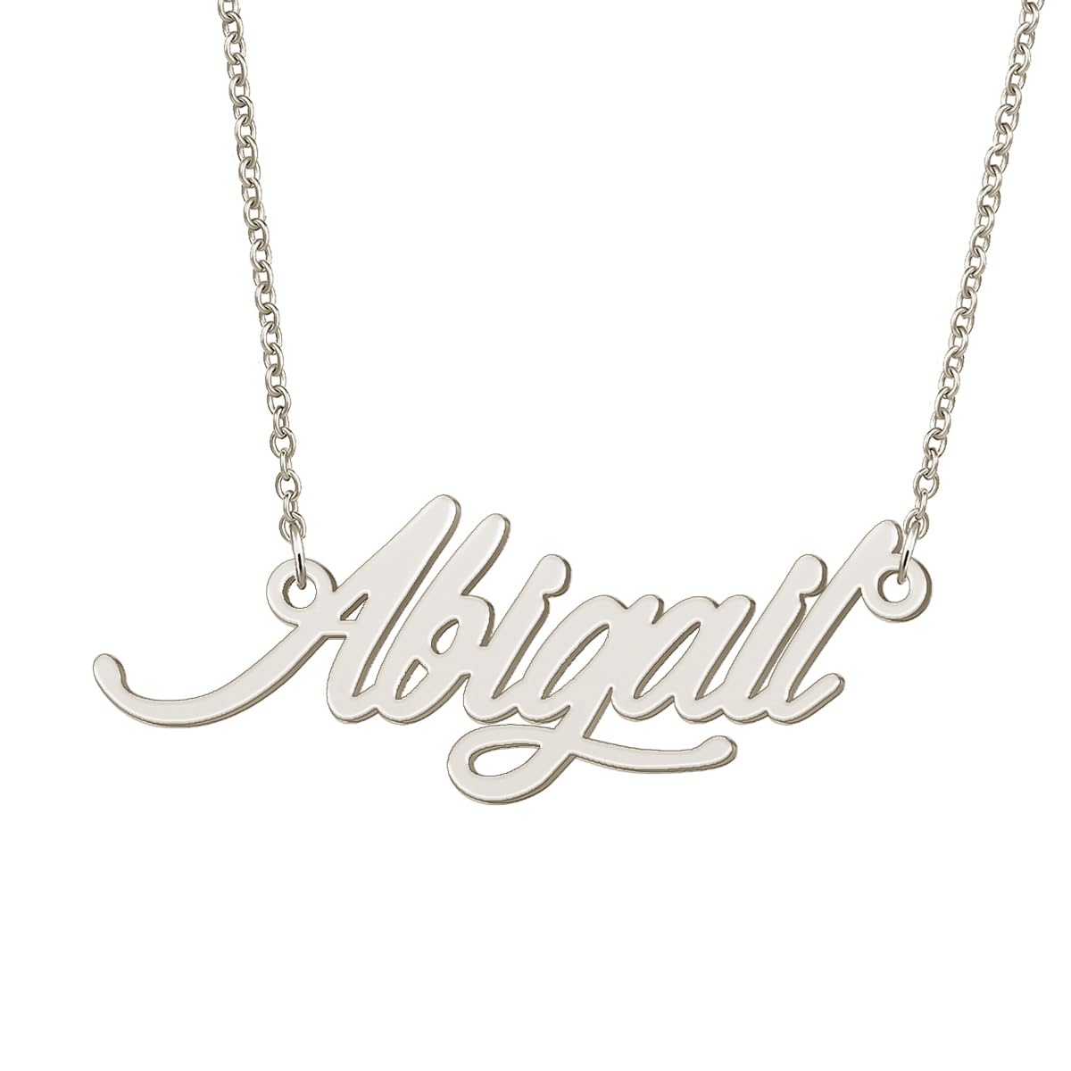 BYBWBL Abigail Name Pendant Necklace Silver Color