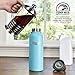 Healthy Human Stainless Steel Water Bottle | Double Walled Vacuum Insulated Water Thermos for Adults | Eco-Friendly Travel Bottles with Leak Proof Lid (Glacier, 21 oz/ 621 ML)