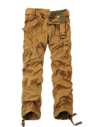 Ochenta men s cotton washed multi pockets military carg…