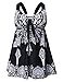 NONWE Women's Plus-Size Swimsuit Retro Print Two Piece Pin up Beachwear Swimwear,Black,US 24-26W