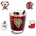Christmas Wine Glass Drink Markers - Wine Charms Alternative - 18 Static Cling Reusable Stickers (Christmas)